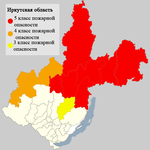 Пожароопасные районы Иркутской области